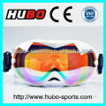 Classic white frame snow goggles for adult (custom logo strap design available)
